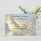 Schilderachtig Rustic Bald Eagle Patriotic Wedding Kaart (Staand voorkant)