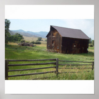 Schilderachtig schuur poster