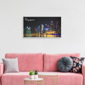 Schilderachtig Singapore Skyline Canvas Afdruk (Insitu (Woonkamer))