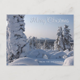 Schilderachtig Snowy Landscape Merry Kerstry Briefkaart
