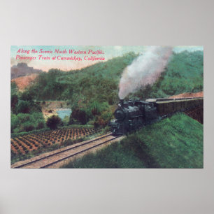 Schilderachtig spoorroute Noordwestelijke Stille O Poster
