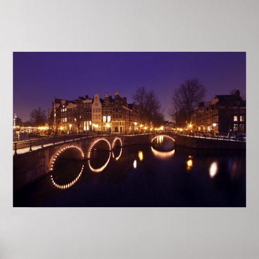 Schilderachtig stad Amsterdam Nederland Poster (Voorkant)