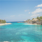 Schilderachtig Tropisch strand met Thatched Huts F Sticker (Voorkant)