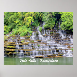 Schilderachtig Twin Herfsten Rock Island Poster