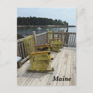 Schilderachtig uitzicht aan de kust van Maine Feestdagenkaart