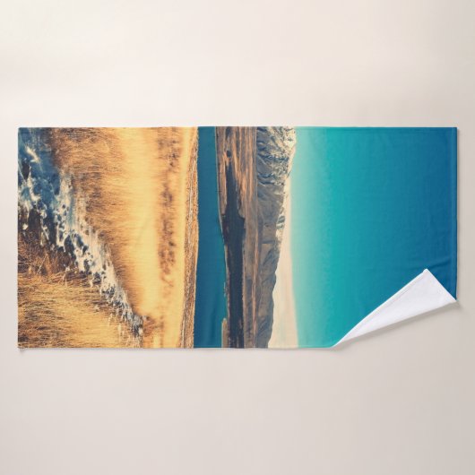 Schilderachtig uitzicht in Mt. John Top uitzicht p Badhanddoek (Badhanddoek)