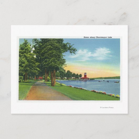 Schilderachtig Uitzicht langs het meer Briefkaart (Voorkant)