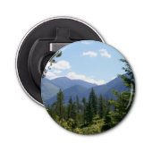 Schilderachtig Uitzicht Montana Forest en Mountain Button Flesopener (Voorkant)
