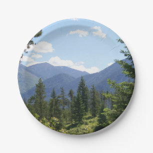 Schilderachtig Uitzicht Montana Forest en Mountain Papieren Bordje