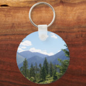 Schilderachtig Uitzicht Montana Forest en Mountain Sleutelhanger (Achterkant)