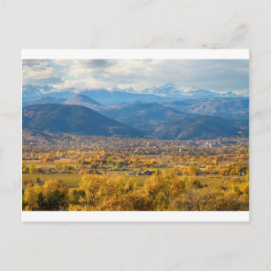 Schilderachtig Uitzicht van Boulder Colorado Autum Briefkaart