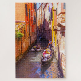 Schilderachtig uitzicht van een gondel in een kana legpuzzel