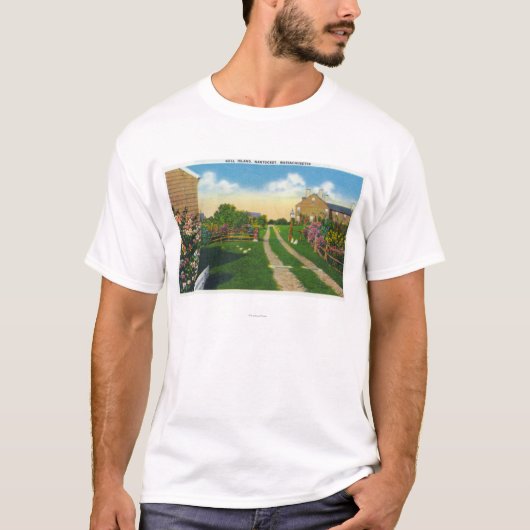 Schilderachtig Uitzicht van Gull Island T-shirt (Voorkant)