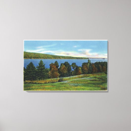 Schilderachtig Uitzicht van het Cobbosseecontenmee Canvas Afdruk (Voorkant)