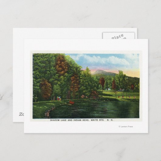 Schilderachtig Uitzicht van het Shadow Lake en het Briefkaart (Voorkant / Achterkant)