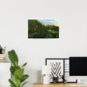 Schilderachtig Uitzicht van het Shadow Lake en het Poster (Thuiskantoor)