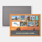 Schilderachtig Uitzichten Key West, Florida Magneet (Voorkant / Achterkant)