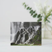 Schilderachtig Waterfall Azoren Briefkaart (Staand voorkant)