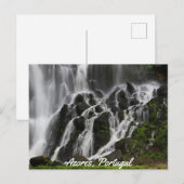 Schilderachtig Waterfall Azoren Briefkaart (Voorkant / Achterkant)