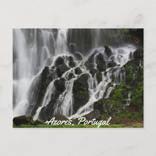 Schilderachtig Waterfall Azoren Briefkaart (Voorkant)
