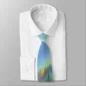 Schilderachtig waterval: AI Art. Stropdas (Gebonden)