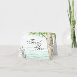 Schilderachtig Waterverf Meer Dank u Bedankkaart