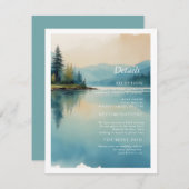 Schilderachtig Waterverf Pijnbomen en meer details Informatiekaartje (Voorkant / Achterkant)