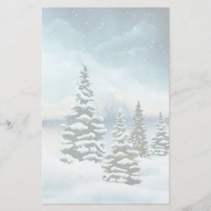 Schilderachtig Waterverf winterWonderland Briefpapier