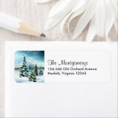 Schilderachtig Waterverf winterWonderland Etiket (Insitu)