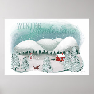 Schilderachtig Winter Wonderland Poster