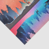 Schilderachtig wintermeer met Deer Tissuepapier (Detail)