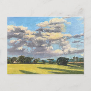 Schilderachtig wolken boven het Boerderij van St. Briefkaart