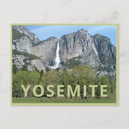 Schilderachtig Yosemite Vintage Briefkaart (Voorkant)