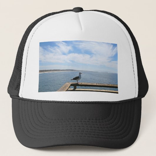 Schilderachtig Zeemeeuw Trucker Pet (Voorkant)