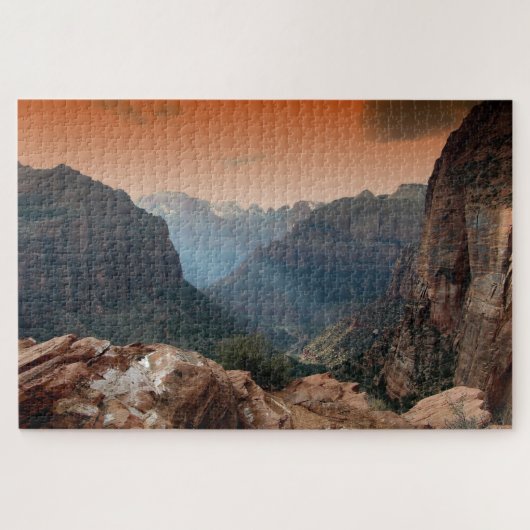 Schilderachtig Zion Park Mountains Legpuzzel (Horizontaal)