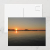 Schilderachtig zonsondergang reflecties op het mee briefkaart (Voorkant / Achterkant)