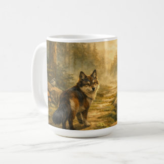 Schilderachtige Bos Wolvenpad | 15 oz Klassieke Mo Koffiemok
