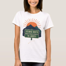 Schilderachtige route naar vrijheid Dames T-shirts