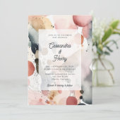 Schilderachtige waterverf moderne pastel lente tro kaart (Staand voorkant)