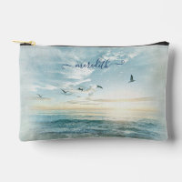 Schilderachtige Waterverf Strand Scene Naam