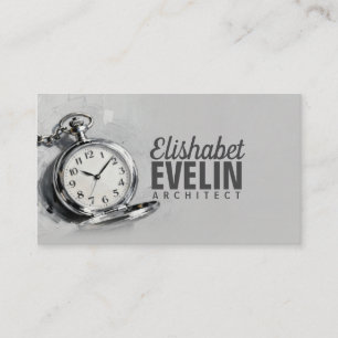 Schilderachtige zilveren zakhorloge g543 visitekaartje
