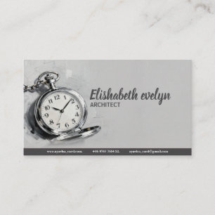 Schilderachtige zilveren zakhorloge gf678 visitekaartje