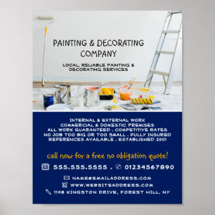 Schilderapparatuur, schilder en decorateur poster