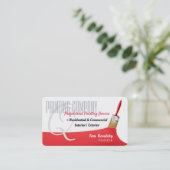 Schilderbedrijf | Professioneel rood Visitekaartje (Staand voorkant)