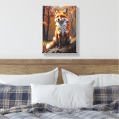 Schilderbord (Renard D'Automne) Canvas Afdruk (Insitu (Slaapkamer))