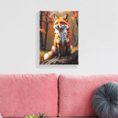 Schilderbord (Renard D'Automne) Canvas Afdruk (Insitu (Woonkamer))