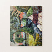 Schilderd landschap Jigzaag Puzzle Legpuzzel (Verticaal)
