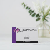 Schilderd prehistorische Bull Bison Logo Visitekaartje (Staand voorkant)