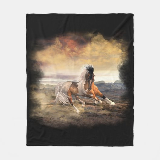 Schilderd woestijn #2 vlootsbank, middelgroot fleece deken (Voorkant)