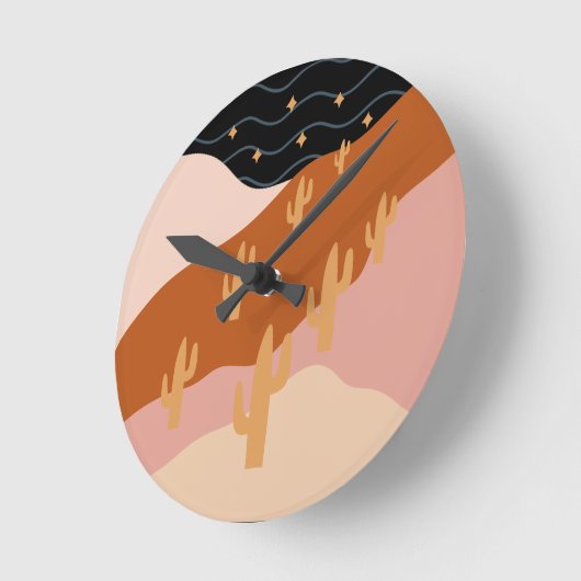 Schilderd woestijnlandschap ronde klok (Hoek)